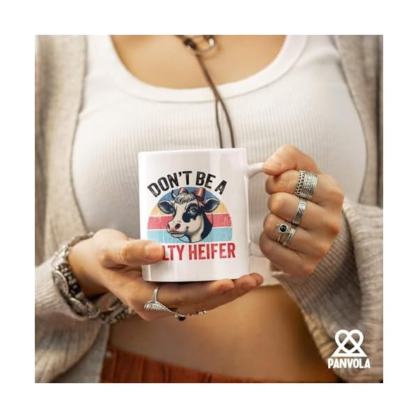   Dont-Be-A-Salty-Heifer-Cow-Lover-Gifts-Farmer-Farm-Animals-Novelty-Drinkware-Ceramic-Mug-11-oz-White-11-oz