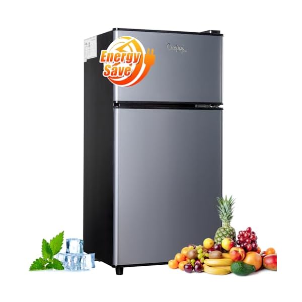   Mini-Fridge-with-Freezer-29-CuFt-Small-Fridge-Energy-Saving-Low-Noise7-Adjustable-Thermostat-Double-Door-Small-Refrigerator-for-Dorm-Bedroom-Office