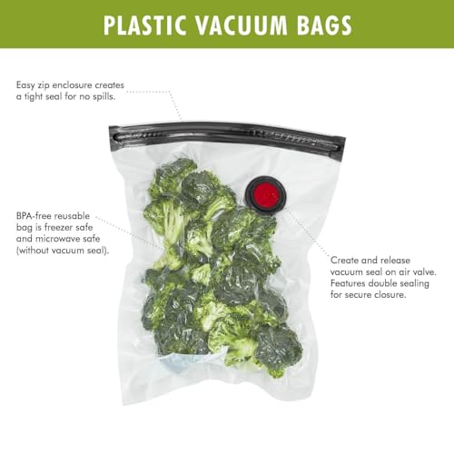 ZWILLING-Fresh-Save-Set-3-pc-Vacuum-Sealer-Bag-for-Food-2-14-Gallon-Sous-Vide-Bag-Reusable-Food-Storage-Bag-for-Meal-Prep-Reusable-Snack-Bags-Dishwasher-Safe-Large-Clear ZWILLING Fresh Save Set 3 pc Vacuum Sealer Bag for Food 2 14 Gallon Sous Vide Bag Reusable Food Storage Bag for Meal Prep Reusable Snack Bags Dishwasher Safe Large Clear