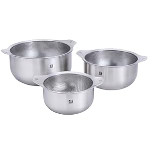 ZWILLING Prep 6-pc Brushed Stainless Steels Nesting Bowls & Strainers Set ZWILLING Prep 6 pc Brushed Stainless Steels Nesting Bowls Strainers Set