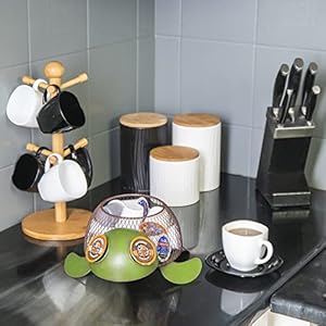   Made-Easy-Kit-Coffee-Pod-Organizer-Home-Coffee-Bar-Functional-Decor-Cafe-Station-Countertop-Storage-Accessories-Sea-Turtle