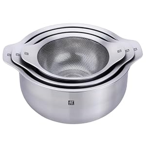 ZWILLING Prep 6-pc Brushed Stainless Steels Nesting Bowls & Strainers Set ZWILLING Prep 6 pc Brushed Stainless Steels Nesting Bowls Strainers Set