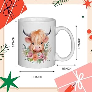   NATSUNO-Highland-Cow-Coffee-Mug-Scottish-Fluffy-Cow-Themed-Gift-Farm-Cup-11oz