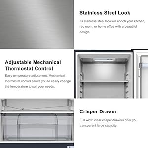 Galanzglr74bs1e04retrorefrigeratorwithbottommountadjustablemechanicalthermostatwithfreezerversatiledoorstorage74cuftstainlesssteel Urban Country Home Decor Galanz glr74bs1e04 retro refrigerator with bottom mount adjustable mechanical thermostat with freezer versatile door storage 74 cuft stainless steel urban country home decor