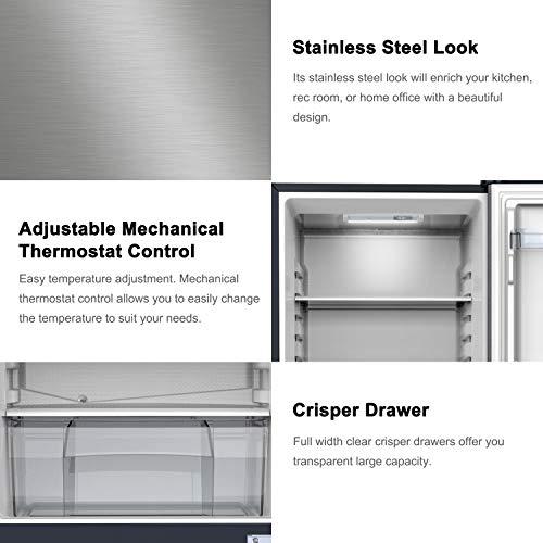 Galanzglr74bs1e04retrorefrigeratorwithbottommountadjustablemechanicalthermostatwithfreezerversatiledoorstorage74cuftstainlesssteel Urban Country Home Decor Galanz glr74bs1e04 retro refrigerator with bottom mount adjustable mechanical thermostat with freezer versatile door storage 74 cuft stainless steel urban country home decor