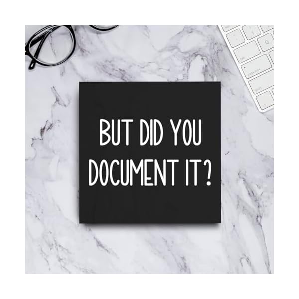   mmiishe-But-Did-You-Document-It-Wooden-Box-Sign-Decorative-Funny-Office-Wood-Box-Sign-Home-Office-Decor-Rustic-Farmhouse-Square-Desk-Decor-Sign-for-Shelf-6-x-6-Inches-black