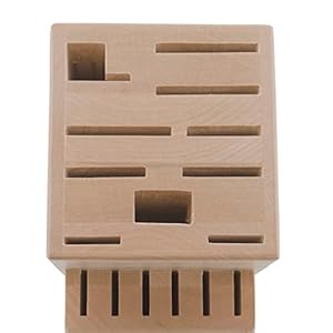 Zwilling twin 16 slot knife block birchwood natural  urban country home decor
