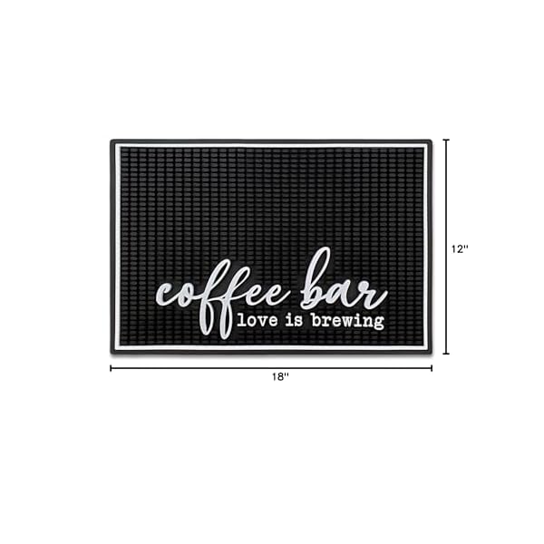 New mungo coffee bar mat coffee bar accessories for coffee station coffee accessories coffee bar decor coffee decor love is brewing coffee maker mat for countertops rubber mat 18×12  urban country home decor