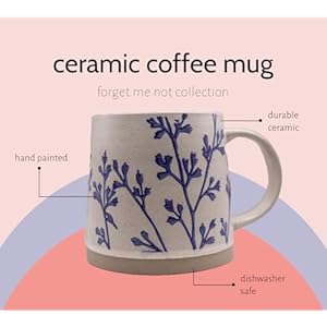 Handmadeceramiccoffeemug16ozcoffeecup450mlheavymugidealforgreenteaorcoffeelargecoffeemughandpaintedfloraldesignpotterymugcutecoffeemugsforwomenlattemugs Urban Country Home Decor Handmade ceramic coffee mug 16 oz coffee cup 450 ml heavy mug ideal for green tea or coffee large coffee mug hand painted floral design pottery mug cute coffee mugs for women latte mugs urban country home decor