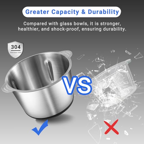 AMZCHEF-Powerful-Food-Chopper-Electric-with-SS-Bowl-12-Cup-2-Speed-Modes-Electric-Food-Processor-with-6-Sharp-Blades-Meat-Grinder-Vegetable-Chopper-for-Family-Baby-Use500W AMZCHEF Powerful Food Chopper Electric with SS Bowl 12 Cup 2 Speed Modes Electric Food Processor with 6 Sharp Blades Meat Grinder Vegetable Chopper for Family Baby Use500W