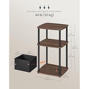   SONGMICS-HOME-Side-Table-3-Tier-Nightstand-with-Storage-End-Table-with-Fabric-Basket-for-Bedroom-Living-Room-Steel-Frame-Superfast-Toolless-Assembly-Modern-Ebony-Walnut-ULET286K01
