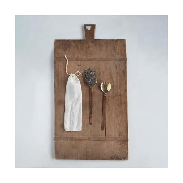 Creative co op mango wood cheese board with rope on handle  urban country home decor