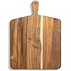 Acacia Wood Cutting Board and Chopping Board with Handle for Meat Cheese Board Vegetables Bread and Charcuterie Decorative Wooden Serving Board for Kitchen and Dining Room Large 17 x 13