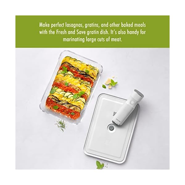 Zwilling fresh save large vacuum sealer container casserole dish with lid brownie pan lasagna pan pizza pan 115 x 79 x 32 inch  urban country home decor