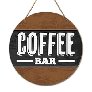Coffee Bar Sign Decor Coffee Farmhouse Wood Hanging Sign Decor Coffee Station Cafe Wall Sign Decorations for Kitchen Coffee Bar Corner Gift for Woman Man Coffee Lover