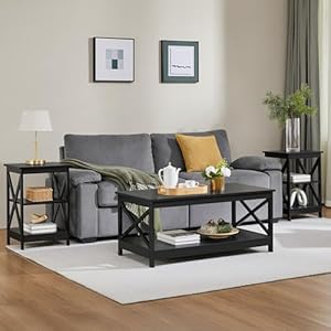 Topeakmart3tiersideendtabletelephonetablewoodsofasidetablexshapedisplaystandforlivingroomblack Urban Country Home Decor Topeakmart 3 tier side end table telephone table wood sofa side table x shape display stand for living room black urban country home decor