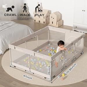 Baby playpen 71×47 inch playpen for babies and toddlers play pen for kids apartment without mat  urban country home decor