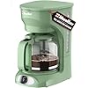 MUELLERHOME 12 Cup Drip Green Coffee Maker Borosilicate Carafe Auto Off Reusable Filter Anti Drip Keep Warm Function Clear Water Level Window Green Kitchen Accessories Decor