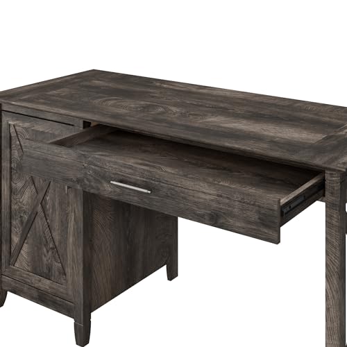 Bush-Furniture-Key-West-Computer-Desk-with-Storage-Farmhouse-PC-Table-for-Home-Office-in-Dark-Gray-Hickory-54W-x-24D Bush Furniture Key West Computer Desk with Storage Farmhouse PC Table for Home Office in Dark Gray Hickory 54W x 24D