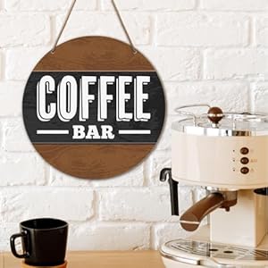 Coffee Bar Sign Decor, Coffee Farmhouse Wood Hanging Sign Decor, Coffee Station Cafe Wall Sign Decorations for Kitchen Coffee Bar Corner, Gift for Woman Man Coffee Lover Coffee Bar Sign Decor Coffee Farmhouse Wood Hanging Sign Decor Coffee Station Cafe Wall Sign Decorations for Kitchen Coffee Bar Corner Gift for Woman Man Coffee Lover
