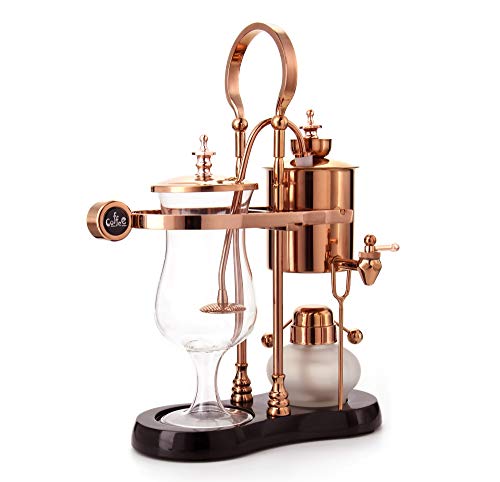 Diguo BelgianBelgium Luxury Royal Family Balance Syphon Coffee Maker Elegant Retro Style Design Color Rose Golden Capacity 500ml17 oz