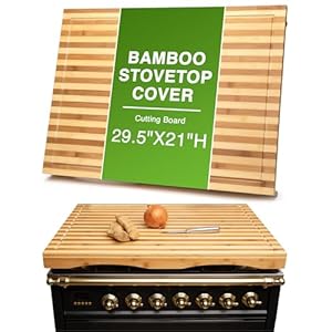   Prosumers-Choice-Stovetop-Cover-Bamboo-Cutting-Board-Premium-Sustainable-Expands-Kitchen-Space-Easy-to-Clean-with-Adjustable-Legs-and-Juice-Grooves-Large-295L-x-35W-x-21H