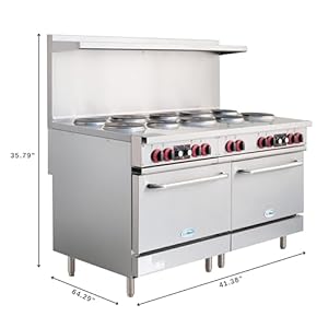   KoolMore-KM-CR60-E-60-in-Commercial-Range-with-10-Burners-and-2-Standard-Electric-Ovens-in-Stainless-Steel-208V-3-Phase-CSA-Listed