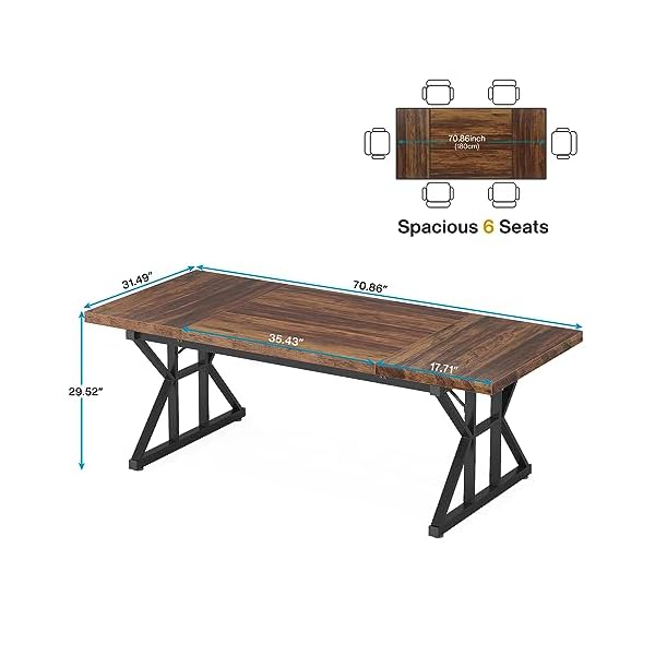   Tribesigns-708-Inch-Executive-Desk-Large-Computer-Office-Desk-Workstation-Modern-Simple-Style-Laptop-Desk-Study-Writing-Table-Business-Furniture-for-Home-Office-BrownBlack-708-Inch