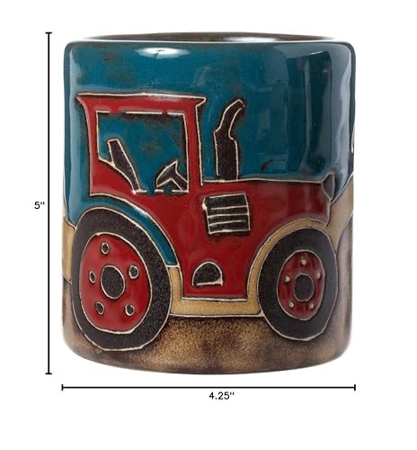 Farmscenebarnyardtractor16ozhandcraftedmug  Urban Country Home Decor Farm scene barnyard tractor 16oz handcrafted mug  urban country home decor