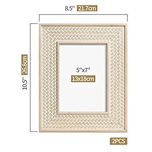 Afuly 5x7 Picture Frame Boho Picture Frames Nature Beige Bohemia Photo Frame for Office Bedroom Home Desk Wall Decor, Anniversary Wedding Gifts for Mom Grandma, Set of 2 Afuly 5×7 Picture Frame Boho Picture Frames Nature Beige Bohemia Photo Frame for Office Bedroom Home Desk Wall Decor Anniversary Wedding Gifts for Mom Grandma Set of 2