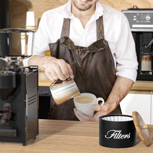 Wooden-Coffee-Filter-Holder-Basket-Storage-Container-for-Counter-Black-Small-Bar-Accessories-for-Coffee-Bar-StationBlack-Wooden Wooden Coffee Filter Holder Basket Storage Container for Counter Black Small Bar Accessories for Coffee Bar StationBlack Wooden