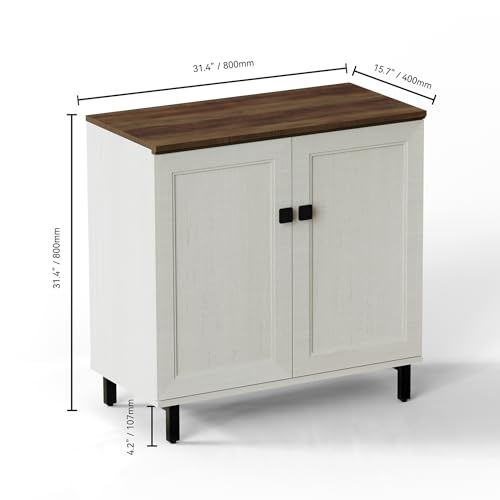 Buffet-Sideboard-Cabinet-Farmhouse-Modern-3-in1-Storage-Cabinet-with-Adjustable-Shelves-for-Kitchen-Coffee-Bar-Living-Room-White Buffet Sideboard Cabinet Farmhouse Modern 3 in1 Storage Cabinet with Adjustable Shelves for Kitchen Coffee Bar Living Room White