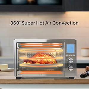   Air-Fryer-Oven-Combo-34QT-Extra-Large-1750W-Toaster-12-Pizza-Convection-Countertop-12-in-1-Large-Rotisserie-With-4-Accessories-Stainless-Steel-Silver