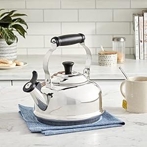 Le Creuset Stainless Steel Whistling Tea Kettle, 1.7 qt. Le Creuset Stainless Steel Whistling Tea Kettle 17 qt