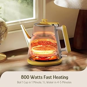 Hazel Quinn Retro X Eduardo Recife Collaboration Electric Kettle- 1 Litres / 34 Ounces Retro Small Tea Kettle, Double Wall, 304 Stainless Steel, 800W Fast Boiling, Cordless, BPA-Free, Auto Shut-Off Hazel Quinn Retro X Eduardo Recife Collaboration Electric Kettle 1 Litres 34 Ounces Retro Small Tea Kettle Double Wall 304 Stainless Steel 800W Fast Boiling Cordless BPA Free Auto Shut Off