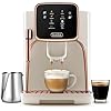 Zulay kitchen magia clasica fully automatic espresso machine with grinder touch screen coffee maker with one touch operation milk foam system for latte cappuccino macchiato cream copper  urban country home decor