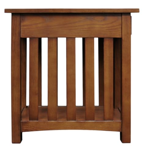 Leickhome8202missionimpeccableendtablewithdrawermadewithsolidwoodnarrowsidetableforlivingroombedroommediumoakfinish Urban Country Home Decor Leick home 8202 mission impeccable end table with drawer made with solid wood narrow side table for living room bedroom medium oak finish urban country home decor