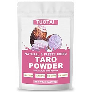 Freeze Taro Powder, 3.5 Ounces, Taro Powder for Smoothie, Drinks and Baking Food