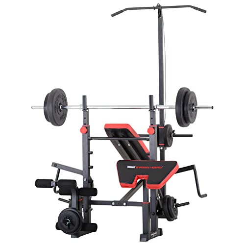 TrainHard-Kraftstation-Hantelbank-mit-vielseitigen-Trainingsmoeglichkeiten