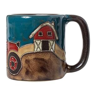 Farm Scene Barnyard Tractor 16oz Handcrafted Mug