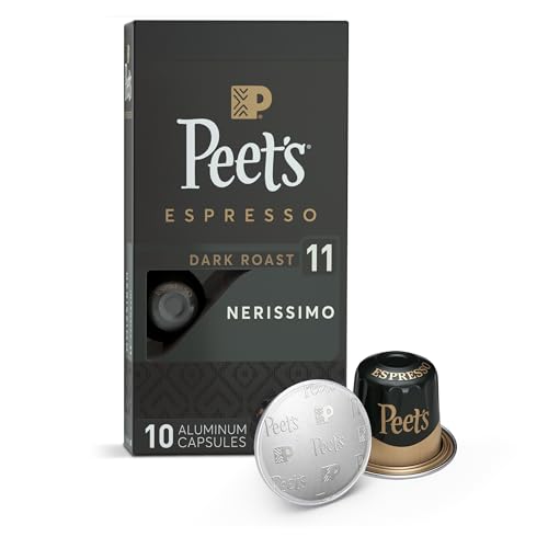 Peets-Coffee-Dark-Roast-Espresso-Pods-Compatible-with-Nespresso-Original-Machine-Nerissimo-French-Roast-Style-Intensity-11-10-Count-1-Box-of-10-Espresso-Capsules Peets Coffee Dark Roast Espresso Pods Compatible with Nespresso Original Machine Nerissimo French Roast Style Intensity 11 10 Count 1 Box of 10 Espresso Capsules