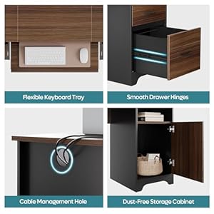   Bestier-59-Executive-Desk-with-2-Drawers-Computer-Desk-with-Storage-Cabinet-Industrial-Wood-Desk-with-File-Drawer-Keyboard-Tray-2-Pedestals-for-Home-Office-Studio-Cherry