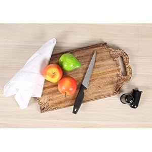 Mango wood hand carved chopping serving tray for kitchen dining table and outdoor size 165x9x095 inch  urban country home decor