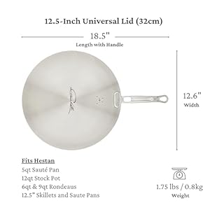 Thomas Keller Insignia by Hestan Stainless Steel 125 Universal Lid