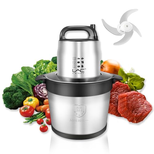 32 Cup Large Capacity Food Processors Meat Grinder Veggie Chopper with Stainless Steel Bowl 1200W Electric2 Speed4 Bi Level Bladesand Spatula for Baby FoodMeatOnionVegetablesFruits