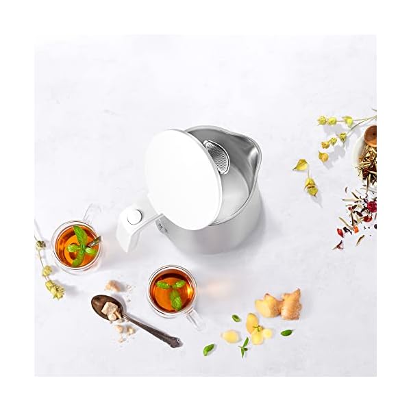 Zwilling enfinigy cool touch 1 liter electric kettle cordless tea kettle hot water silver  urban country home decor