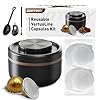   Reusable-Vertuo-Pods-Kit-for-Nespresso-Reusable-Vertuo-Capsule-for-Nespresso-with-100PC-AL-Foil-Seals-Lids-Refillable-Coffee-Pods-for-VertuoLine-Compatible-with-Nespresso-VertuoPlus-Espresso-Machine