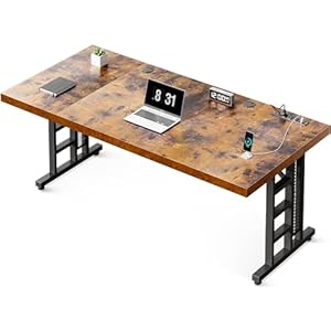   Coleshome-71-Inch-Executive-Desk-with-USB-Ports-Large-Computer-Desk-with-Extra-Thick-Long-Mordern-Office-Desk-Workstation-Business-Furniture-for-Home-Office-Vintage