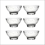 Yera Ice Cream Delight 170ml Glass Bowl Set – Perfect for Puddings, Plus Bonus 250ml Ice Cream Bowls in a Set of 6