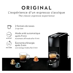 Breville BEC220BLK1AUC1 Nespresso Essenza Mini Espresso Machine, 15.25 x 5.5 x 12.25 in, Black Breville BEC220BLK1AUC1 Nespresso Essenza Mini Espresso Machine 1525 x 55 x 1225 in Black